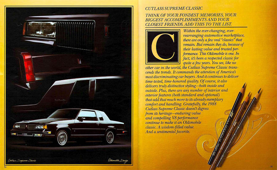 1988 Cutlass Supreme 'Classic' - 27000+ were built